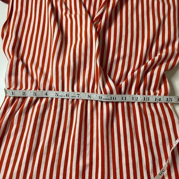 Anthropologie Saturday Sunday Cabana Chemise Orange Cream Stripe Dress Size XS‎ - Picture 6 of 9
